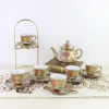 European-style ceramic coffee sets, Middle Eastern electroplated 13-piece cup and plate sets, afternoon tea sets, flower tea cups, wedding gifts, Medley 011 Specification image